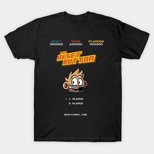 The Reset Button Retro Title Screen T-Shirt by geogant